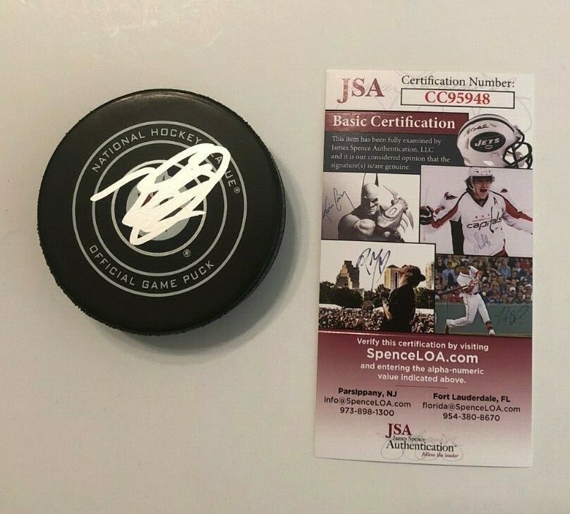 MARK SCHEIFELE SIGNED WINNIPEG JETS OFFICIAL GAME HOCKEY PUCK JSA