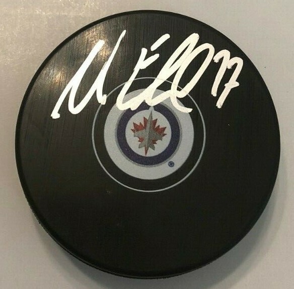 NIKOLAJ EHLERS SIGNED WINNIPEG JETS HOCKEY PUCK W/CASE COA