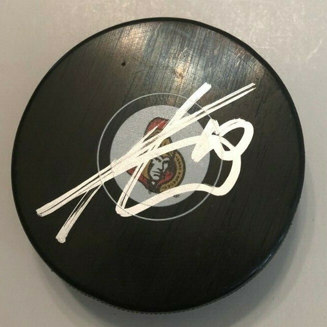 ANTHONY DUCLAIR SIGNED OTTAWA SENATORS HOCKEY PUCK W/CASE COA