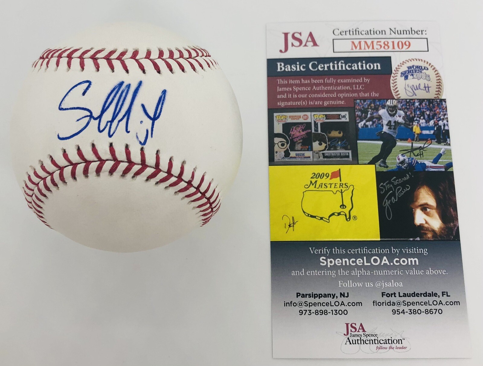 JESUS SANCHEZ SIGNED RAWLINGS MLB BASEBALL MIAMI MARLINS JSA COA