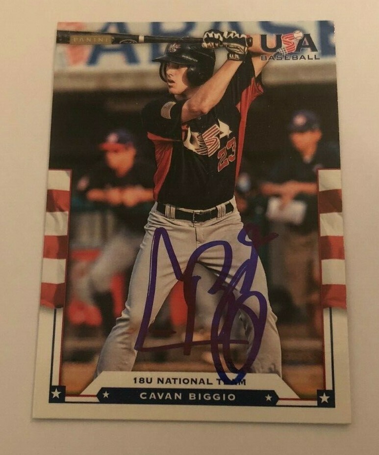 CAVAN BIGGIO SIGNED 2012 PANINI USA PROSPECT ROOKIE CARD AUTO