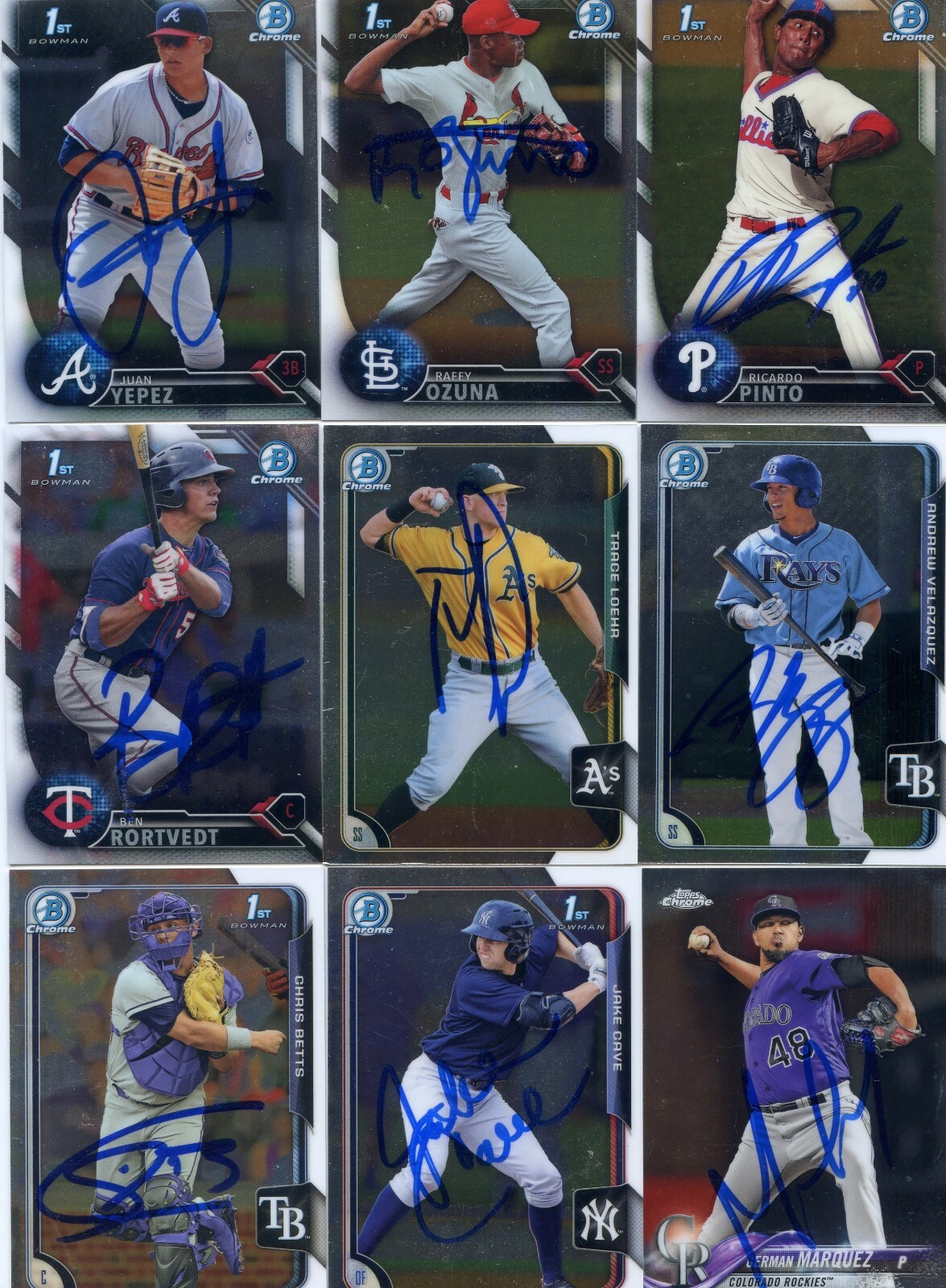 GERMAN MARQUEZ SIGNED 2018 TOPPS CHROME CARD AUTO