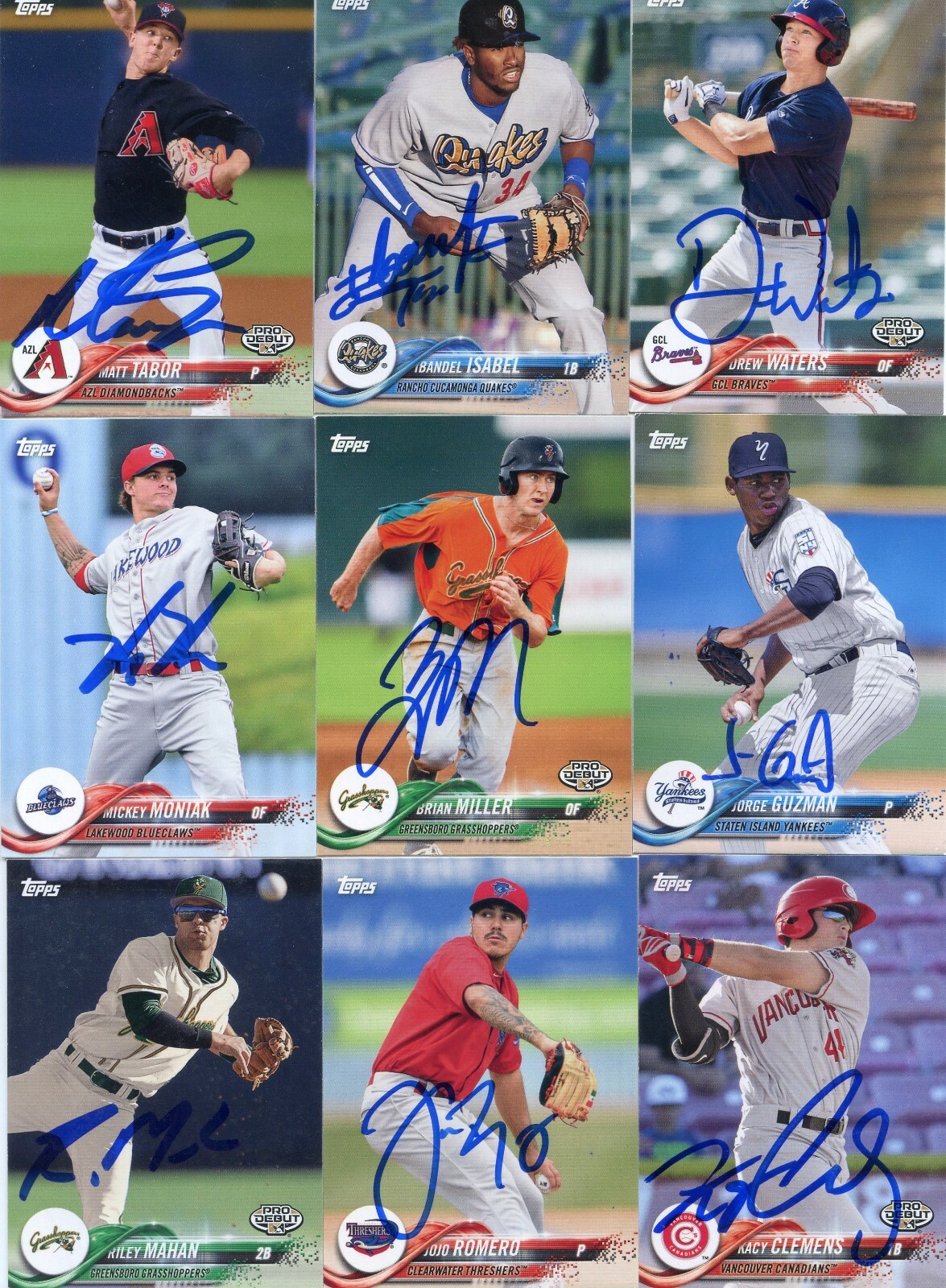 JORGE GUZMAN SIGNED 2018 TOPPS PRO DEBUT ROOKIE CARD AUTO