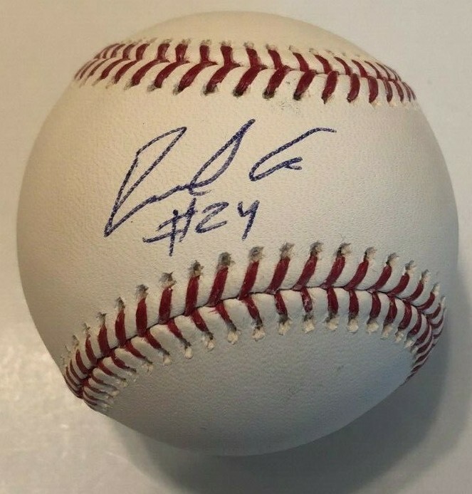 RONALDO HERNANDEZ SIGNED RAWLINGS MLB BASEBALL TAMPA BAY RAYS COA