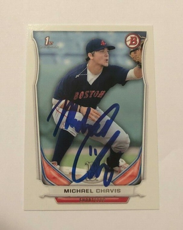 MICHAEL CHAVIS SIGNED 2014 BOWMAN DRAFT ROOKIE CARD AUTO
