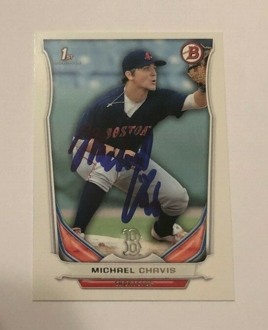 MICHAEL CHAVIS SIGNED 2014 BOWMAN DRAFT ROOKIE CARD AUTO
