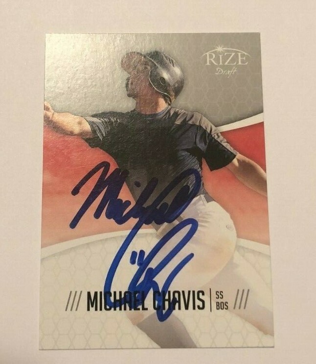 MICHAEL CHAVIS SIGNED 2014 LEAF RIZE DRAFT ROOKIE CARD AUTO