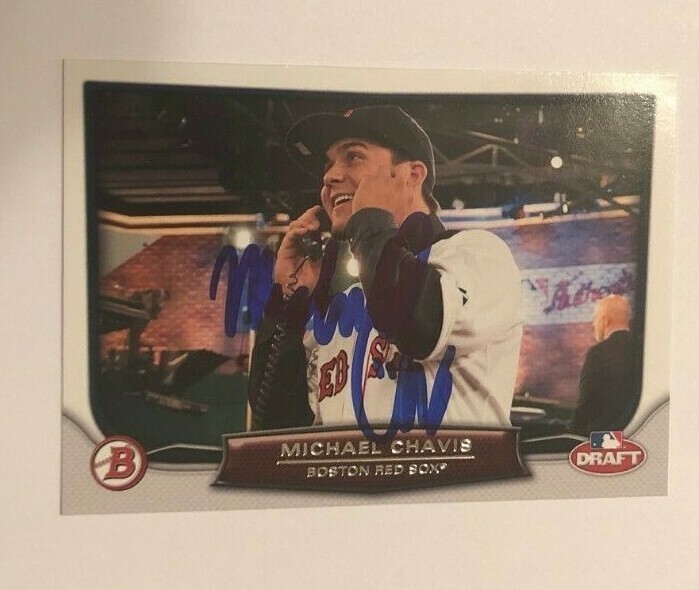 MICHAEL CHAVIS SIGNED 2014 BOWMAN DRAFT NIGHT ROOKIE CARD AUTO