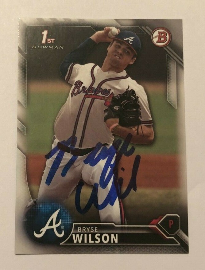 BRYSE WILSON SIGNED 2016 BOWMAN DRAFT ROOKIE CARD AUTO