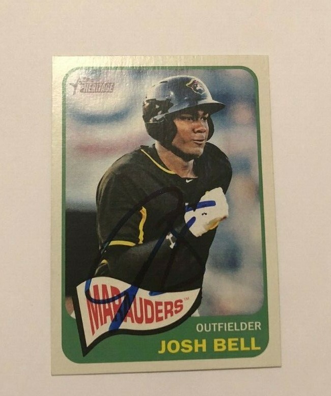 JOSH BELL SIGNED 2014 TOPPS HERITAGE MINORS PROSPECT ROOKIE CARD AUTO