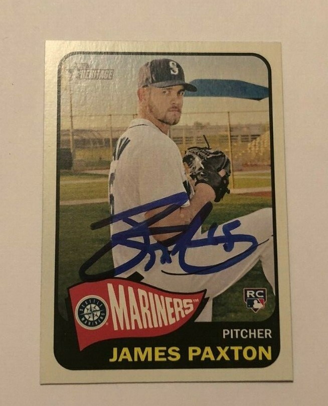JAMES PAXTON SIGNED 2014 TOPPS HERITAGE ROOKIE CARD AUTO