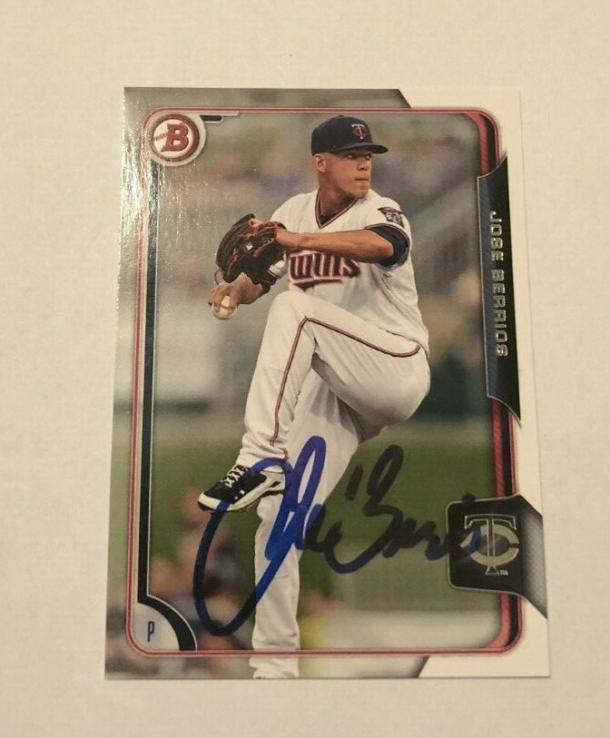JOSE BERRIOS SIGNED 2015 BOWMAN PROSPECT ROOKIE CARD AUTO