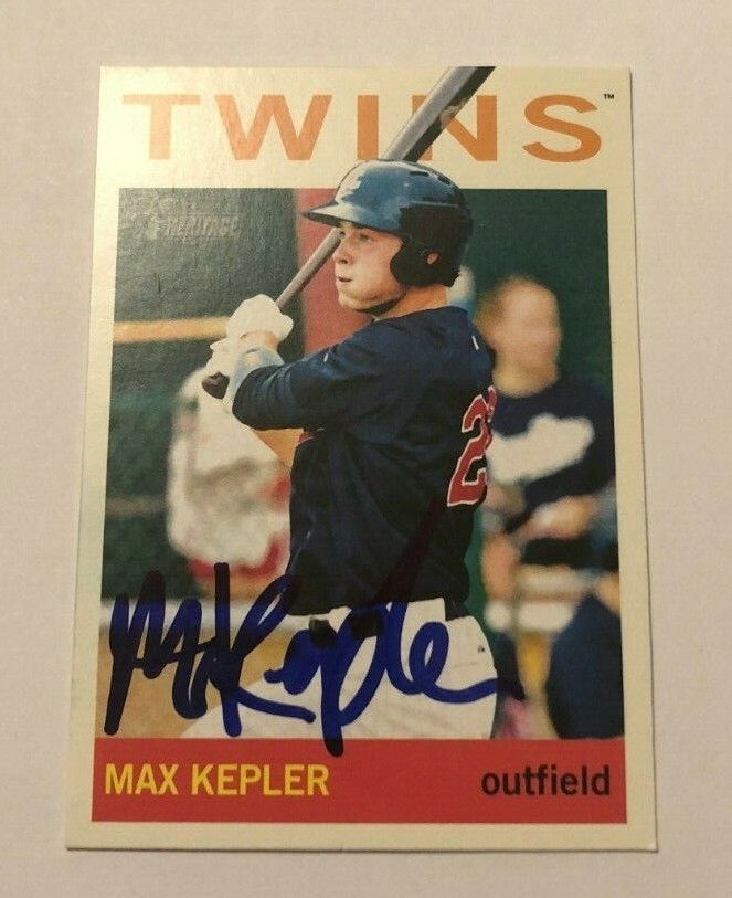 MAX KEPLER SIGNED 2013 TOPPS HERITAGE MINORS PROSPECT ROOKIE CARD AUTO