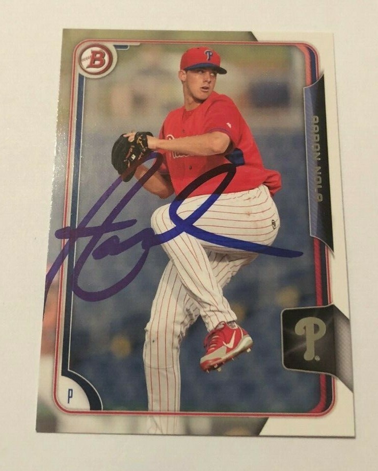 AARON NOLA SIGNED 2015 BOWMAN PROSPECT ROOKIE CARD AUTO