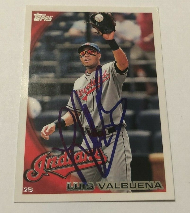 LUIS VALBUENA SIGNED 2010 TOPPS BASEBALL CARD AUTO