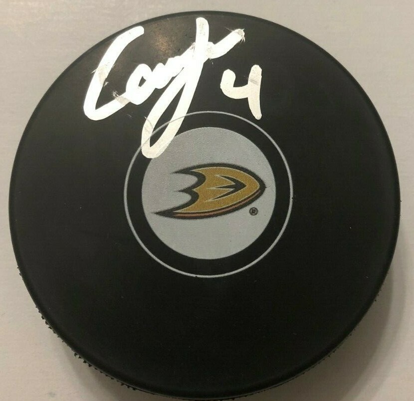 CAM FOWLER SIGNED ANAHEIM DUCKS HOCKEY PUCK W/ CASE COA