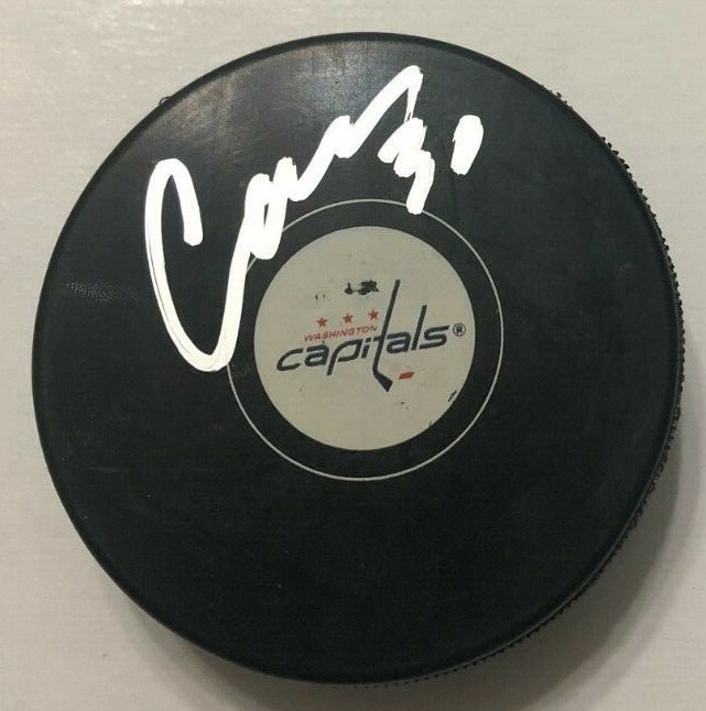 ILYA SAMSONOV SIGNED WASHINGTON CAPITALS HOCKEY PUCK W/ CASE COA