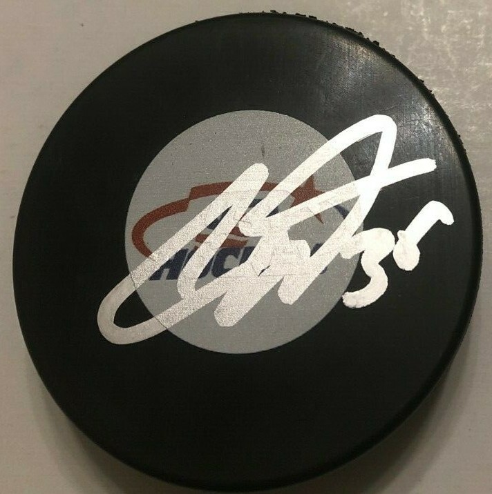COLIN WHITE SIGNED USA HOCKEY PUCK W/ CASE OTTAWA SENATORS COA