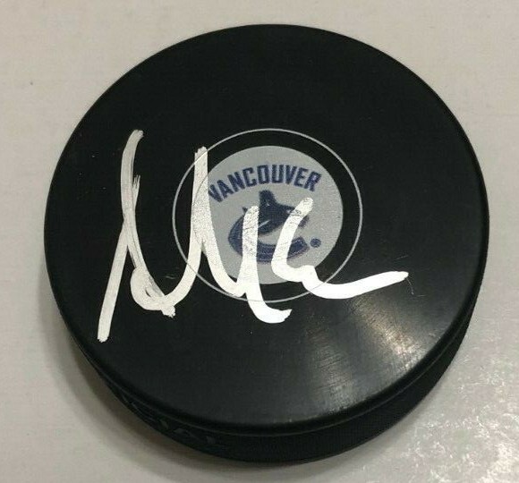 ALEXANDER EDLER SIGNED VANCOUVER CANUCKS HOCKEY PUCK W/ CASE ALEX COA