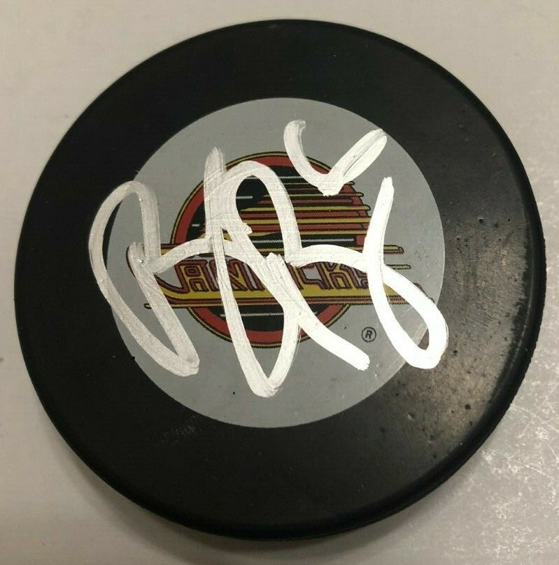 BROCK BOESER SIGNED VANCOUVER CANUCKS HOCKEY PUCK W/ CASE COA