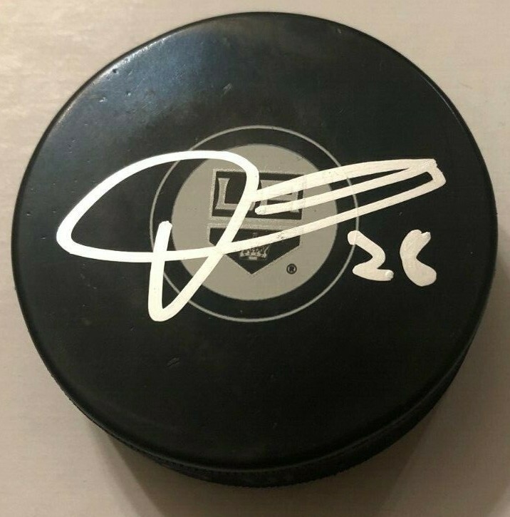 JARET ANDERSON-DOLAN SIGNED LOS ANGELES KINGS HOCKEY PUCK W/ CASE COA