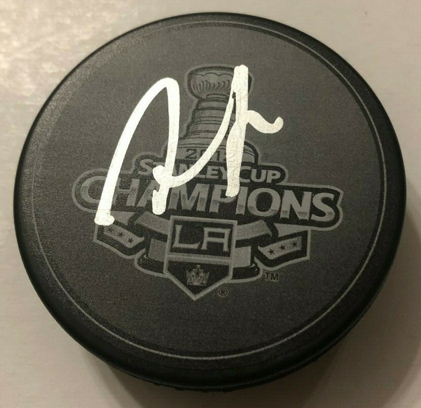 TREVOR LEWIS SIGNED 2012 LOS ANGELES KINGS STANLEY CUP PUCK W/ CASE COA