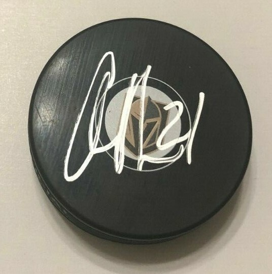 CODY EAKIN SIGNED VEGAS GOLDEN KNIGHTS HOCKEY PUCK W/ CASE COA