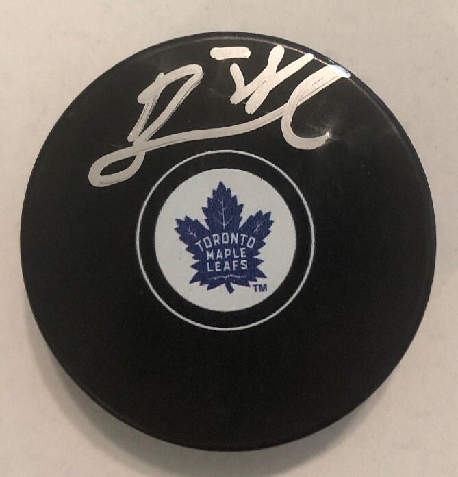 RASMUS SANDIN SIGNED TORONTO MAPLE LEAFS HOCKEY PUCK W/ CASE COA