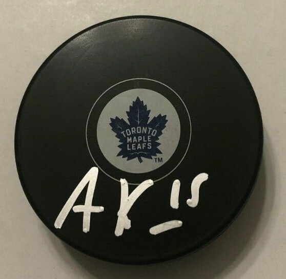 ALEX KERFOOT SIGNED TORONTO MAPLE LEAFS HOCKEY PUCK W/ CASE ALEXANDER COA