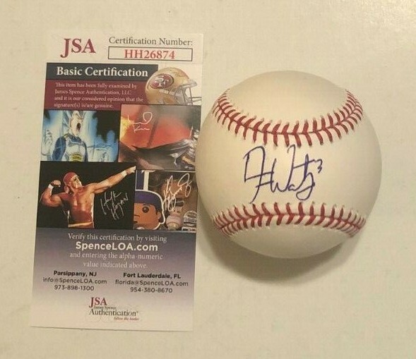 DREW WATERS SIGNED RAWLINGS MLB MAJOR LEAGUE BASEBALL ATLANTA BRAVES JSA COA
