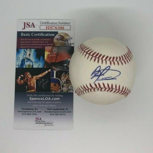 ALBERT ALMORA SIGNED RAWLINGS MLB MAJOR LEAGUE BASEBALL CHICAGO CUBS JSA COA