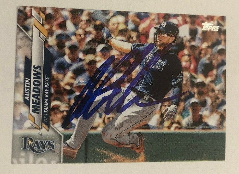 AUSTIN MEADOWS SIGNED 2020 TOPPS BASEBALL CARD AUTO COLLECTIBLE MEMORABILIA