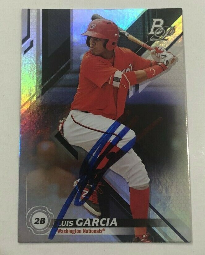 LUIS GARCIA SIGNED 2019 BOWMAN PLATINUM PROSPECT ROOKIE CARD AUTO