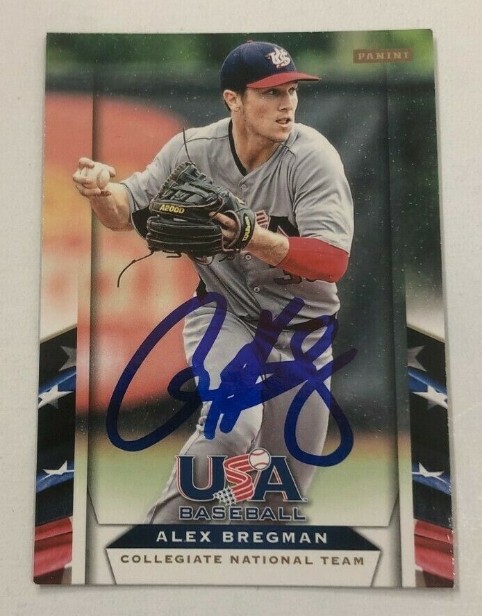ALEX BREGMAN SIGNED 2013 USA BASEBALL PROSPECT ROOKIE CARD AUTO