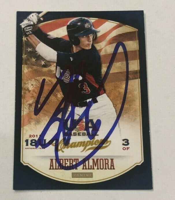 ALBERT ALMORA SIGNED 2013 USA CHAMPIONS PROSPECT ROOKIE CARD AUTO