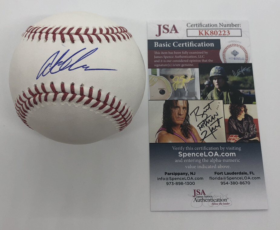 AUSTIN MEADOWS SIGNED RAWLINGS MLB MAJOR LEAGUE BASEBALL TAMPA BAY RAYS JSA COA