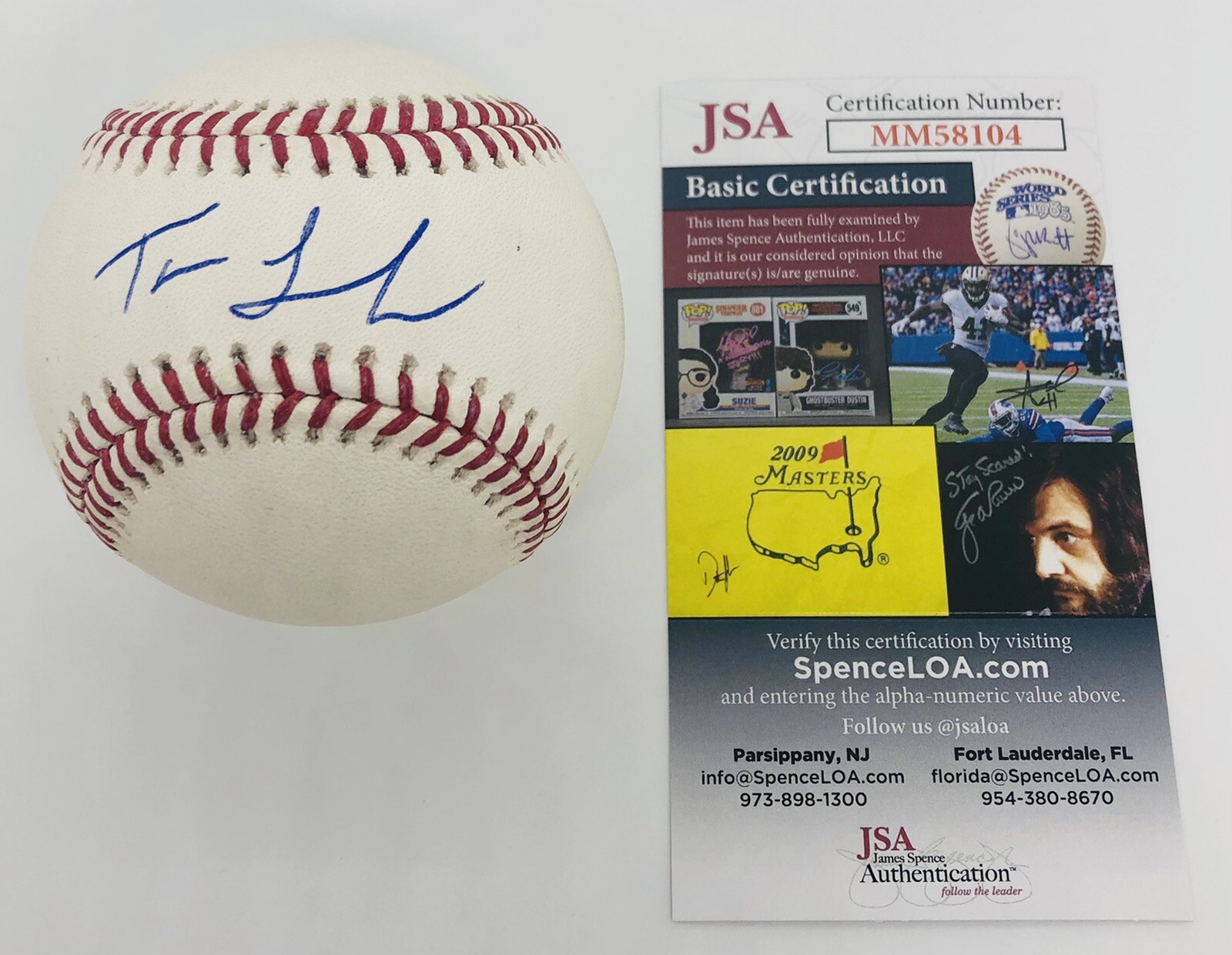 TREVOR LARNACH SIGNED RAWLINGS MLB BASEBALL MINNESOTA TWINS JSA COA
