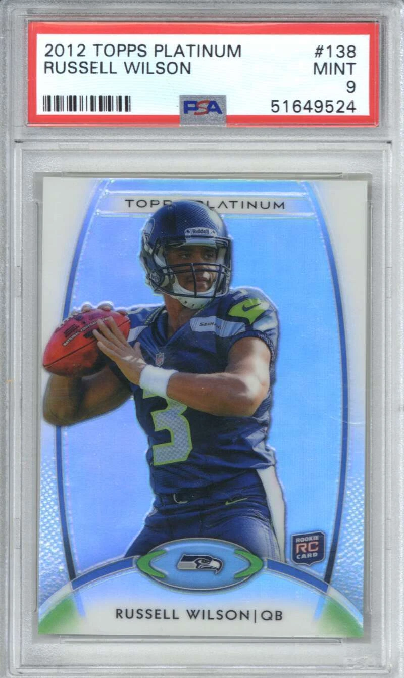 2012 Topps Platinum 138 Russell Wilson PSA 9