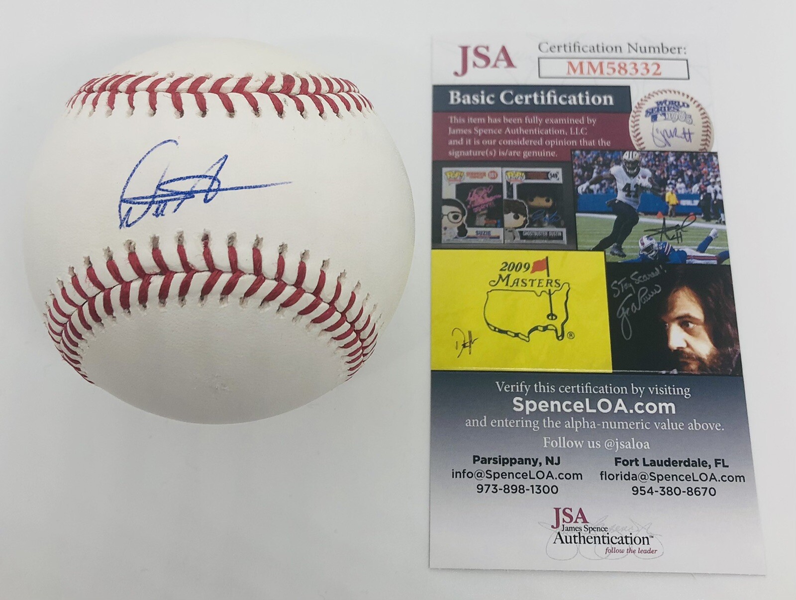 DEIVI GARCIA SIGNED RAWLINGS MLB BASEBALL NEW YORK YANKEES JSA COA