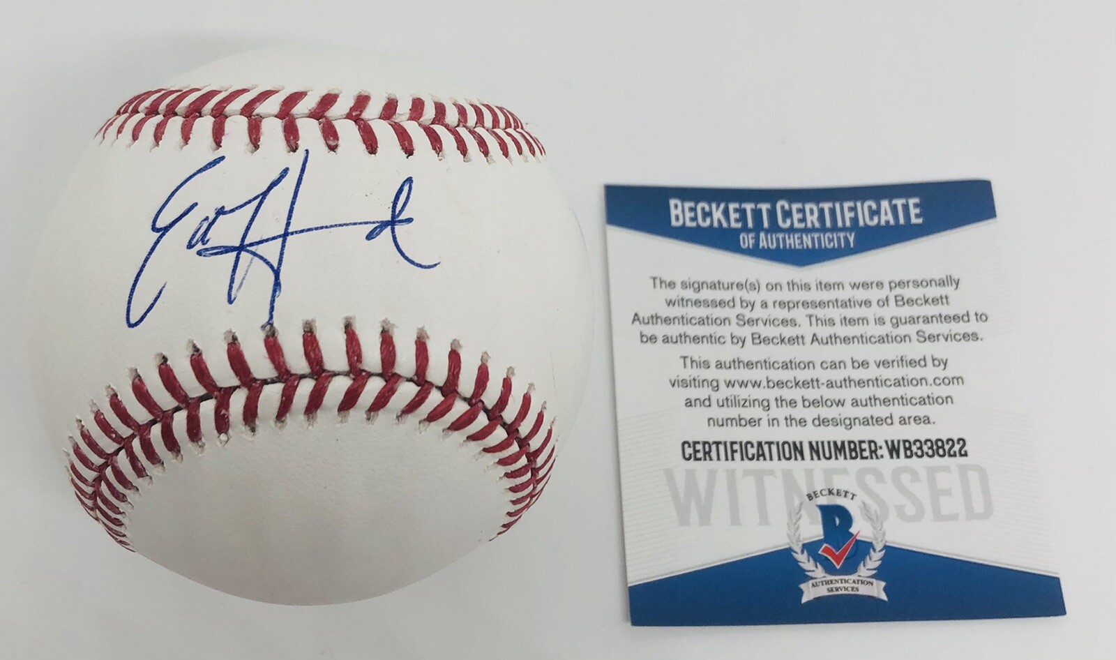 ED HOWARD SIGNED RAWLINGS MLB BASEBALL CHICAGO CUBS BECKETT COA