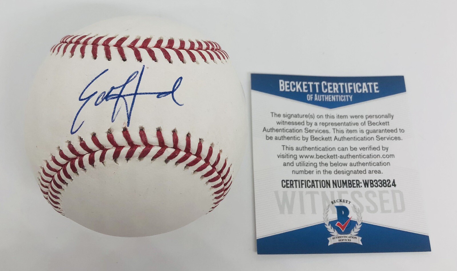 ED HOWARD SIGNED RAWLINGS MLB BASEBALL CHICAGO CUBS BECKETT COA
