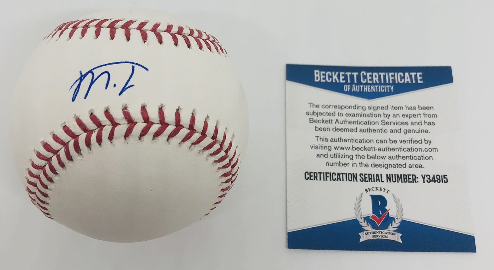 MARCO LUCIANO SIGNED RAWLINGS MLB BASEBALL SAN FRANCISCO GIANTS BECKETT COA