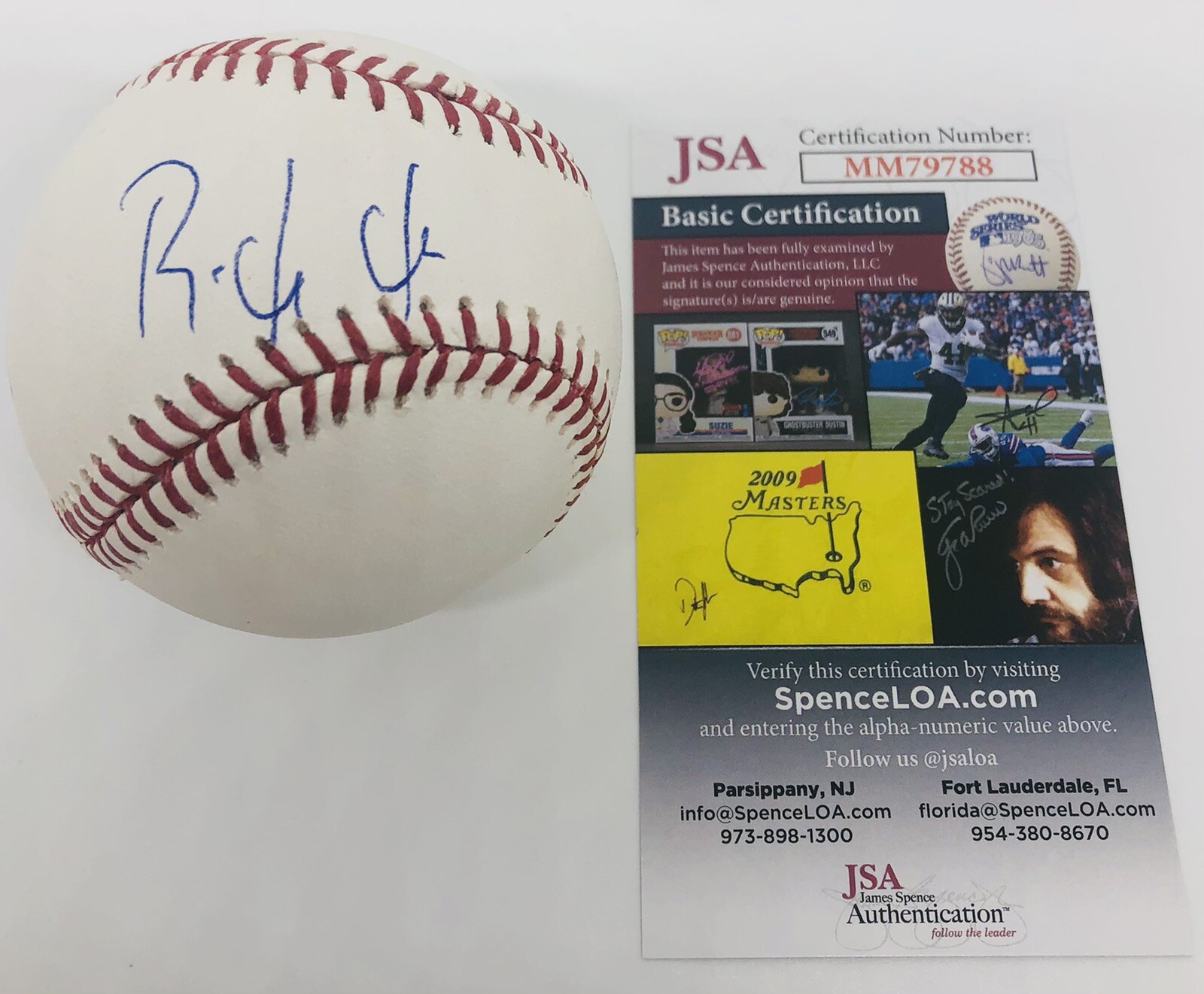 ROBERT PUASON SIGNED RAWLINGS MLB MAJOR LEAGUE BASEBALL OAKLAND ATHLETICS JSACOA