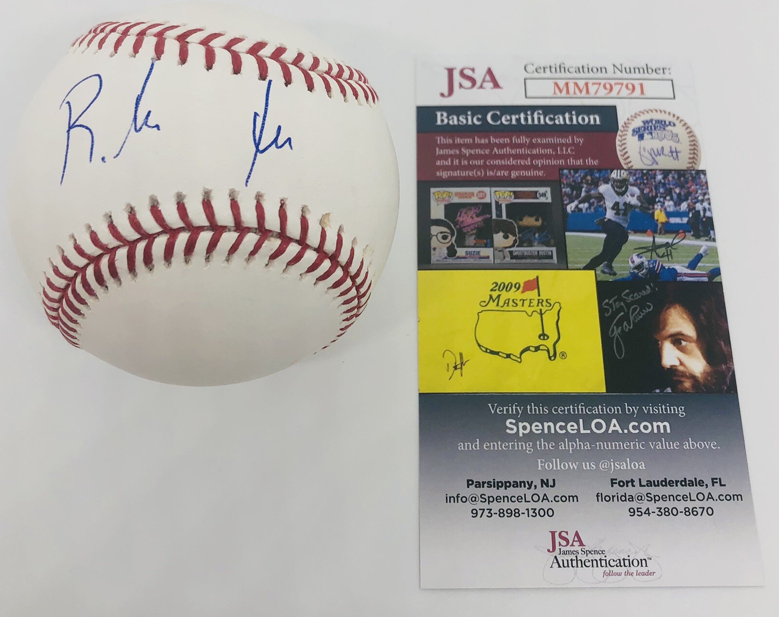 ROBERT PUASON SIGNED RAWLINGS MLB MAJOR LEAGUE BASEBALL OAKLAND ATHLETICS JSACOA