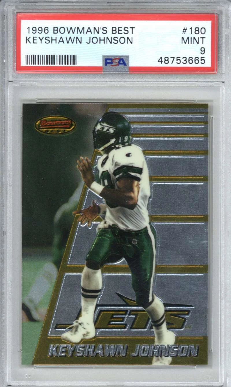1996 Bowman's Best 180 Keyshawn Johnson PSA 9