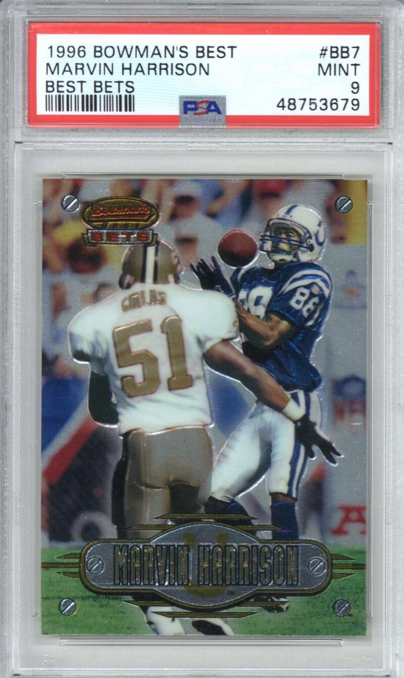 1996 Bowman's Best Best Bets BB7 Marvin Harrison PSA 9