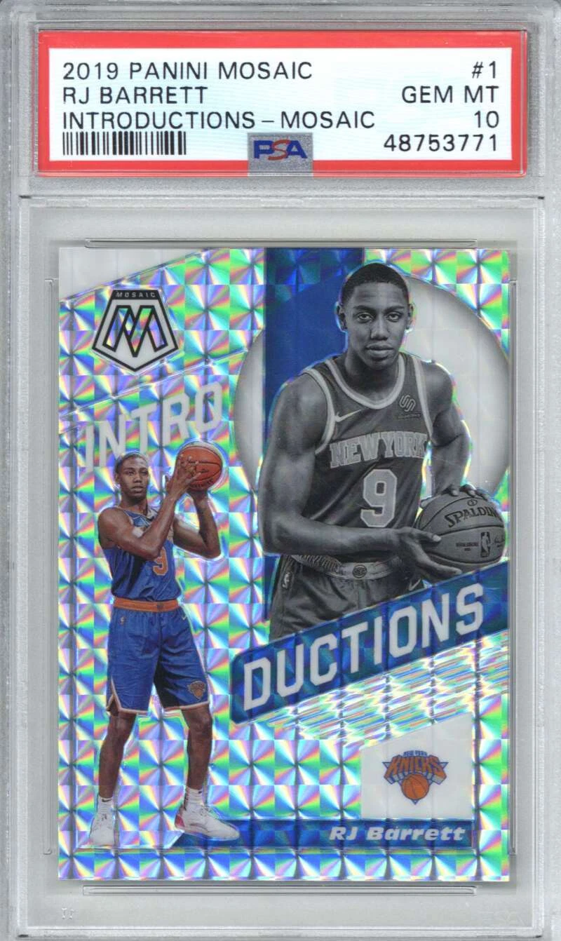 2019 Panini Mosaic Introductions 1 RJ Barrett Mosaic PSA 10