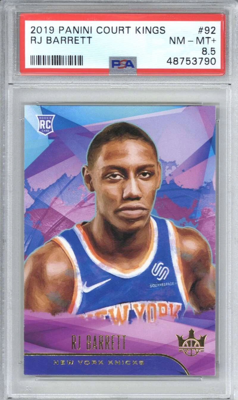 2019 Panini Court Kings 92 RJ Barrett PSA 8.5