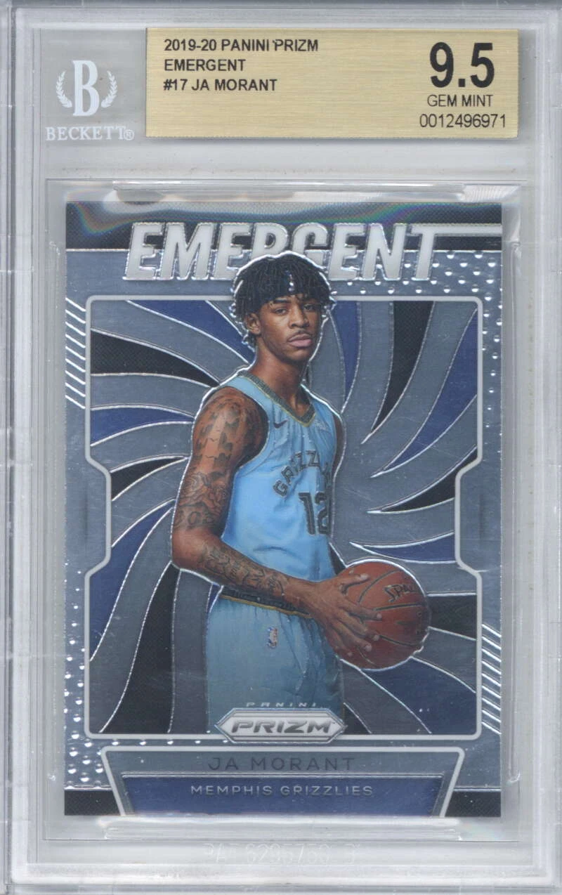 2019-20 Panini Prizm Emergent 17 Ja Morant Beckett BGS 9.5