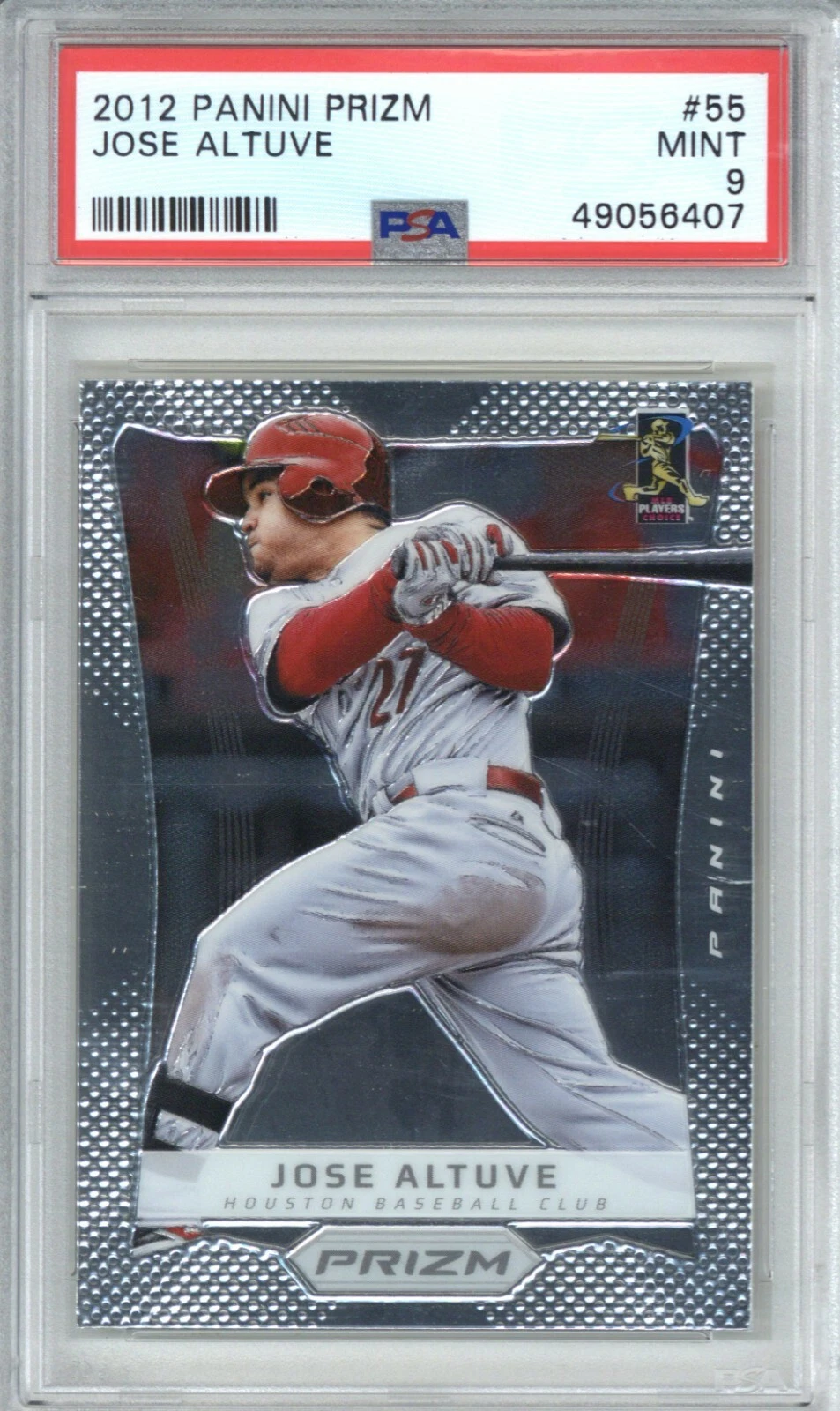 2012 Panini Prizm #55 Jose Altuve PSA 9